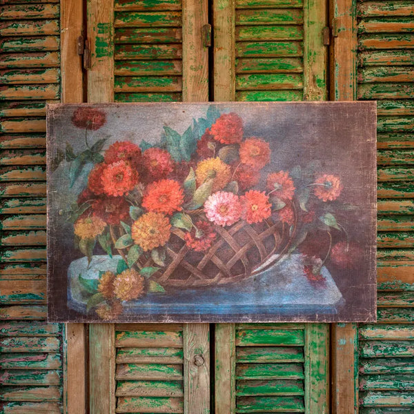 Garden Zinnia Floral Print