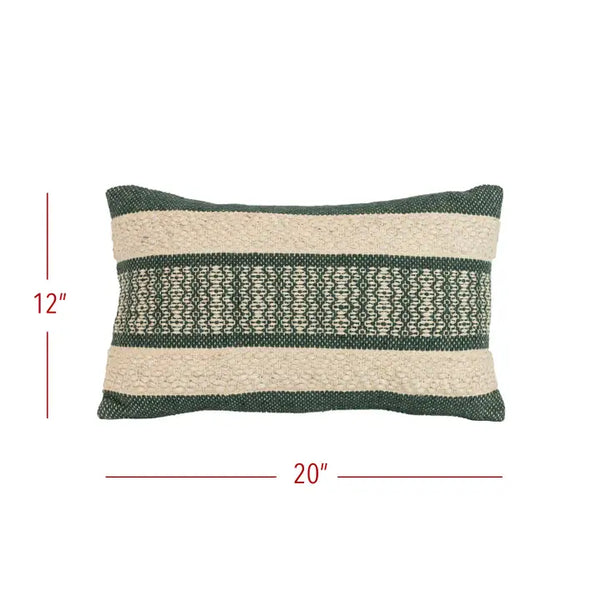 Throw Pillow Green Wool