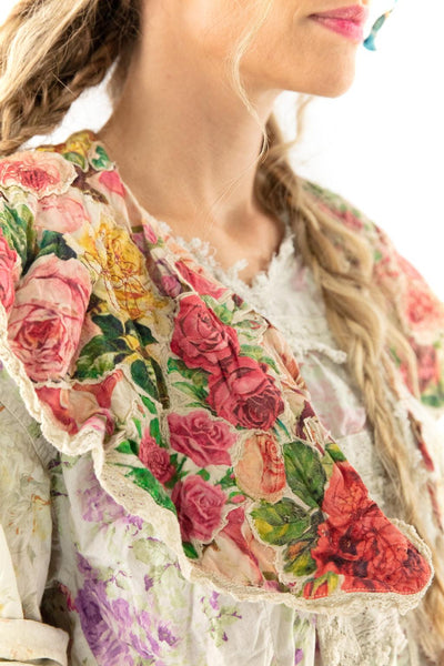 Magnolia Pearl Floral Appliqué Hannes Collar