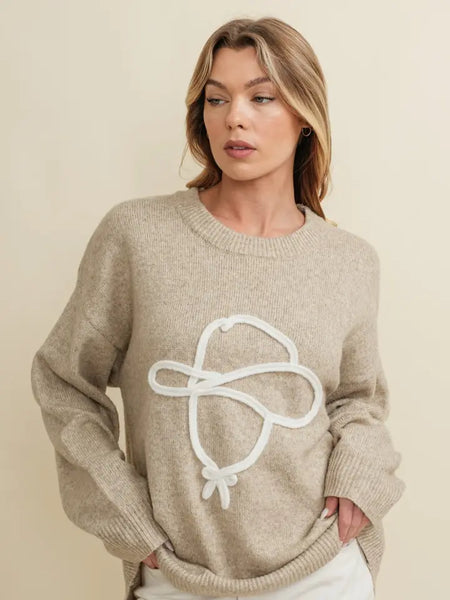 Cowboy Outline Sweater