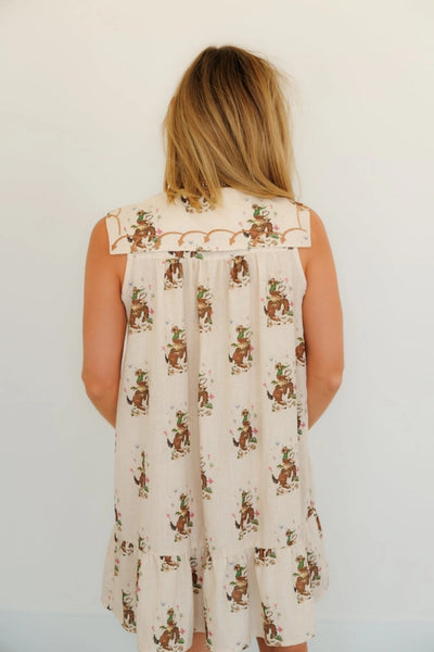Howdy Hanny Cowboy Embroidery Dress