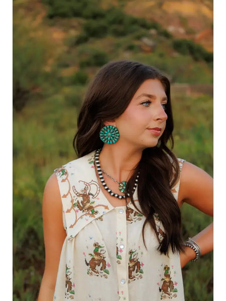 Howdy Hanny Cowboy Embroidery Dress