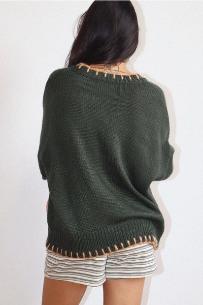 Horseshoe Stitch Oversized Sweater