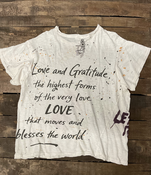 Jaded Gypsy Worn and Weathered Tee - Love rule