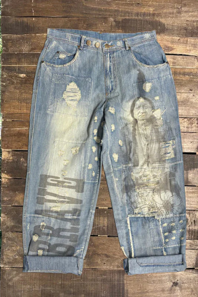 Jaded Gypsy Peace and Love Jeans Brave
