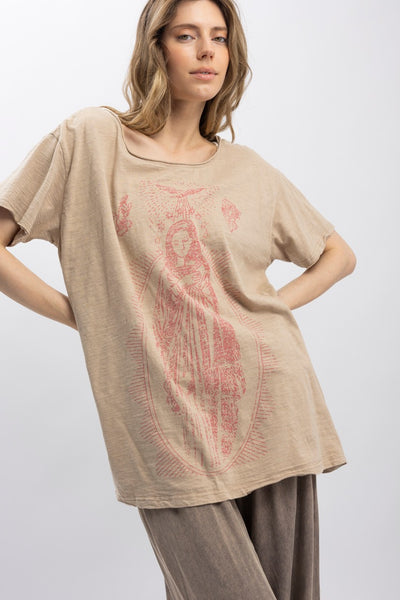 Prosperity Of Mary Washed Short Sleeve Top