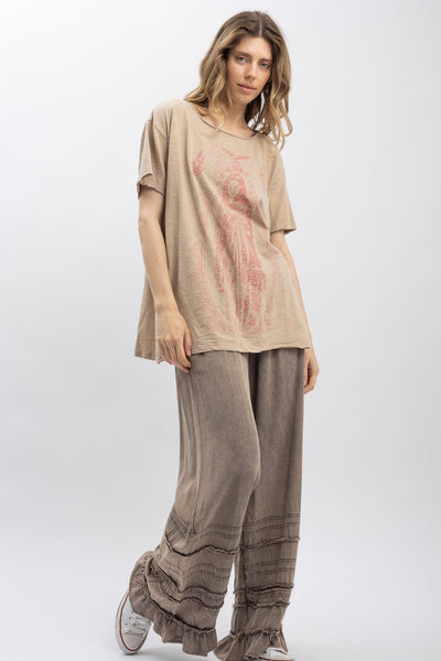 Prosperity Of Mary Washed Short Sleeve Top