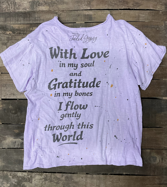 Jaded Gypsy Worn and Weathered Tee - Moon Dust