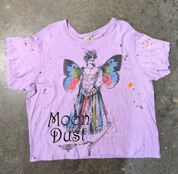 Jaded Gypsy Worn and Weathered Tee - Moon Dust