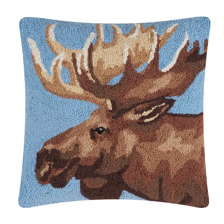 Moose Portrait Hook Pillow