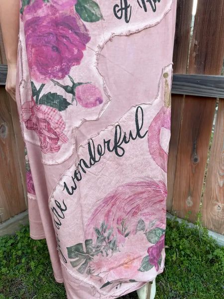 Pink Flamingo T-Shirt Dress