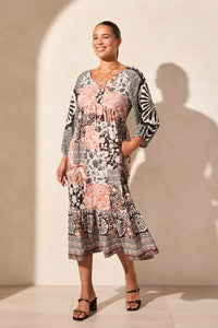 Tribal Women's Raglan Sleeve Dress Desertsand / M