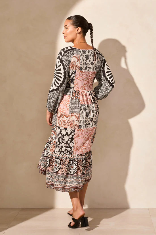 Tribal Combo Print Dress