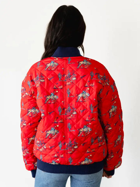 Red Cowboy Bomber Jacket