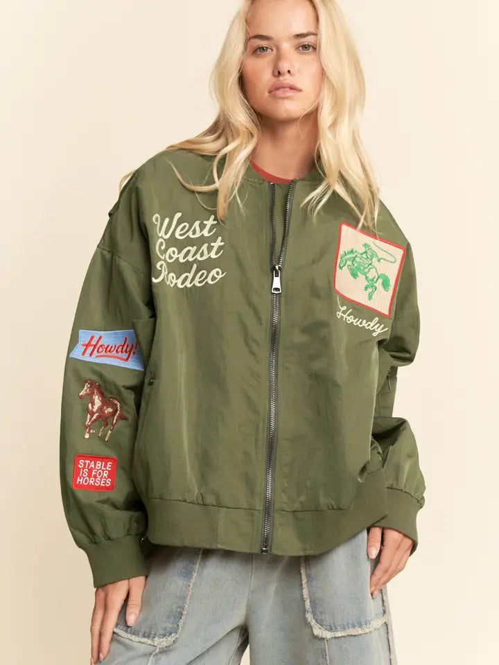West Coast Rodeo Embroidered Bomber Jacket – Montana Rustic Accents