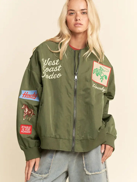 West Coast Rodeo Embroidered Bomber Jacket