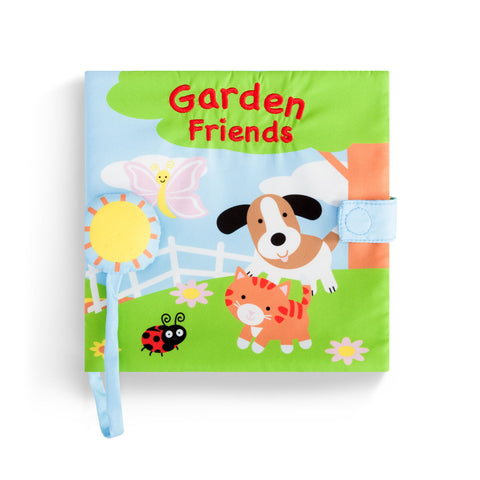Demdaco Friends In The Garden Mossy Green 8 x 8 Plush Children's Soft Book Toy