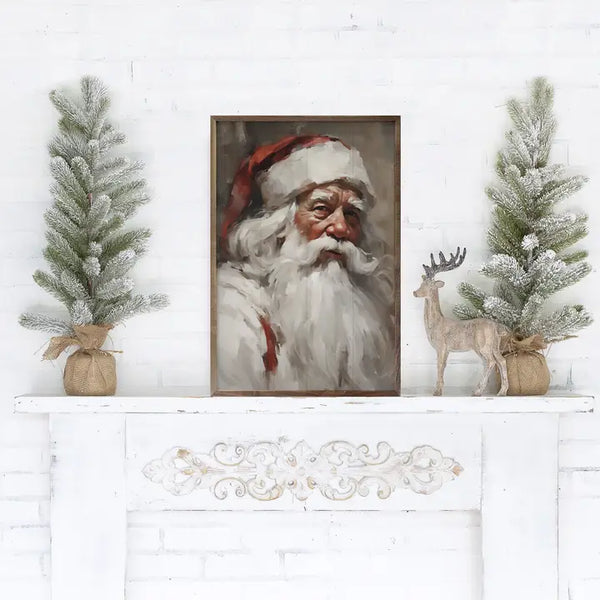 Santa Portrait in White