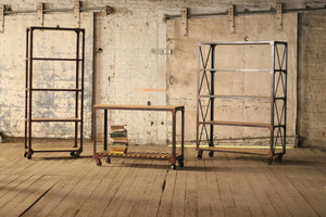 Iron and Wood Display Shelving Units