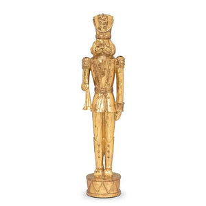 Tall Standing Soldier with Horn-Gold-20.5"H