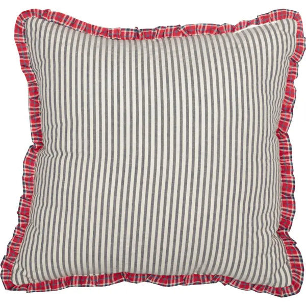 Red White Blue Applique Star Throw Pillow 12x12