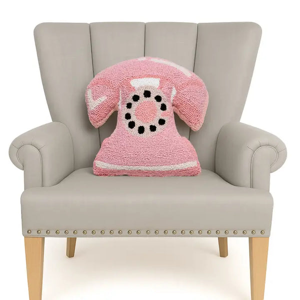Shaped Pink Telephone Hook Pillow