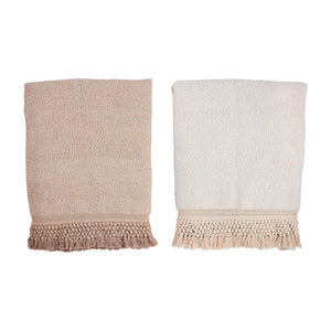 Cream Tassel Throw Blanket