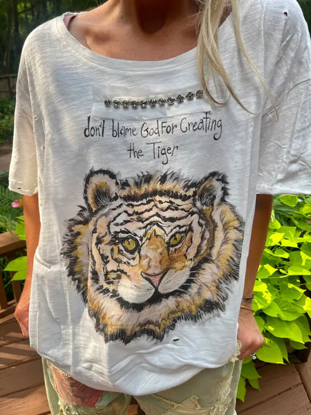 Wingless Tiger Distressed Shirt