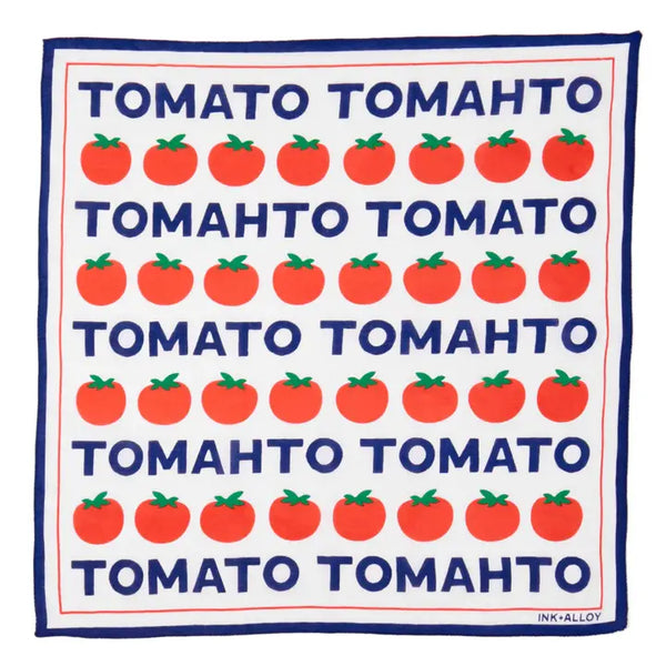 Ink Alloy Carson Tomato Tomahto Print Scarf 21x21