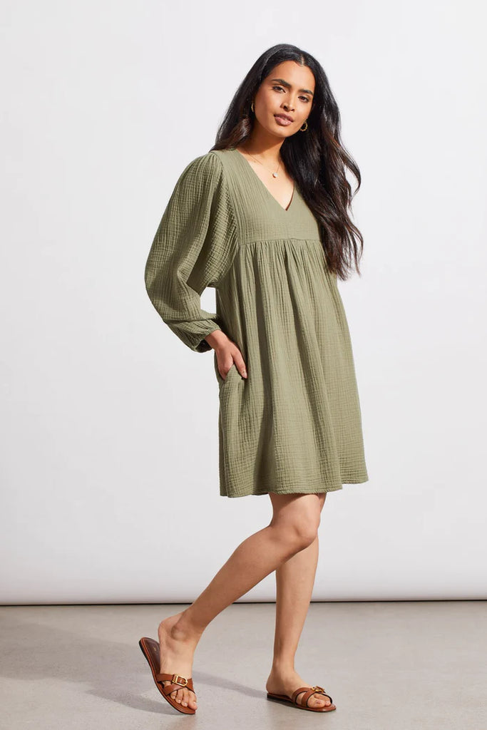 Tribal COTTON GAUZE PUFFY SLEEVE DRESS 6 Color Options Tribal COTTON GAUZE PUFFY SLEEVE DRESS 6 Color Options