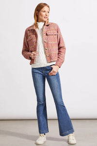 Tribal CROPPED PLAID SHACKET