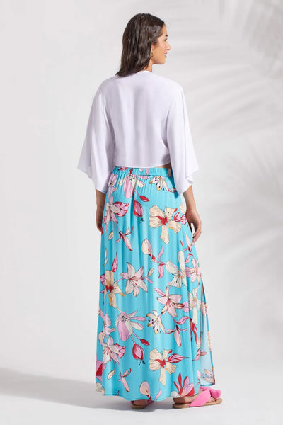 Tribal PRINTED PULL-ON MAXI SKIRT WITH SLIT 2 Print Options