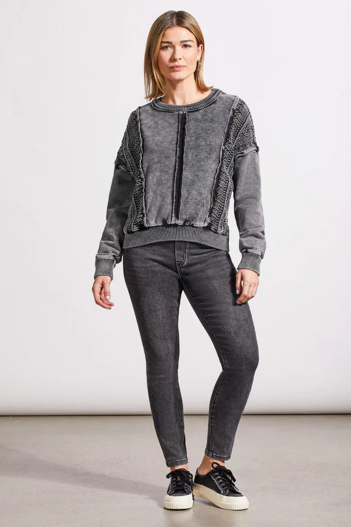 Tribal STONEWASH MIX MEDIA RAGLAN PULLOVER 3 Color Options