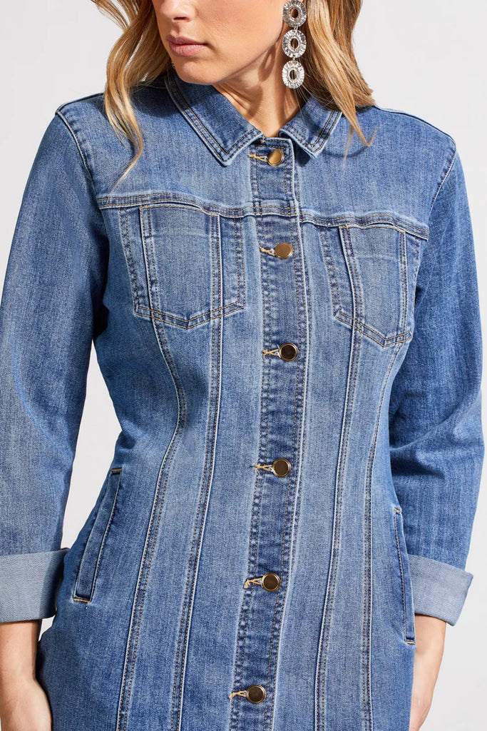 montana shirt dress denim MONTANA DENIM SHIRTDRESS - ECRU