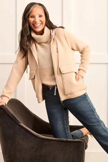 Tribal HOODED ZIP UP JACKET W PKTS Montana Rustic Accents