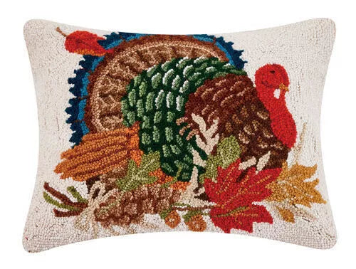 Turkey Hooked Pillow