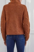 Tribal T-NECK SWEATER W/ CABLE 2 Color Options