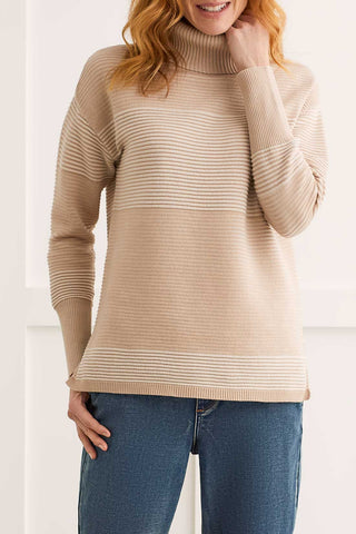 Tribal High Low Sweater - Cashmere