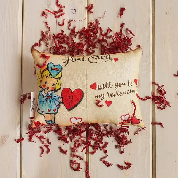 Post Card Vintage Valentines Pillows