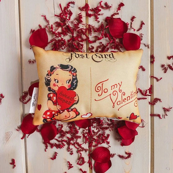 Post Card Vintage Valentines Pillows