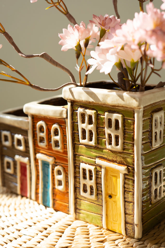 ceramic house planter Ceramic Village Planter – Montana Rustic Accents