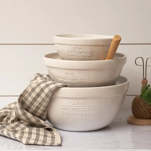 White Cottage Ceramic Mixing Bowls