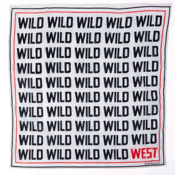 Carson Wild West Print Scarf 21x21 Ink Alloy