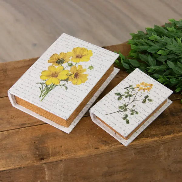 Yellow Flowers Book Boxes