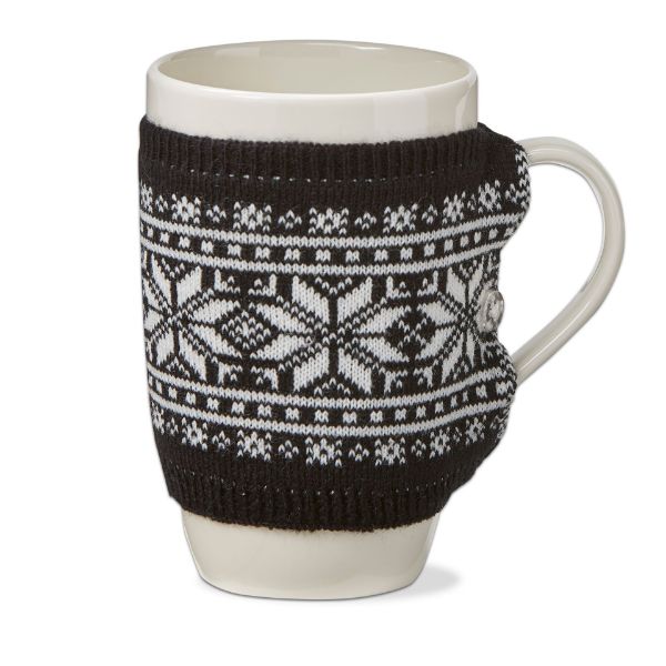 Snowflake Knit Sweater Mug