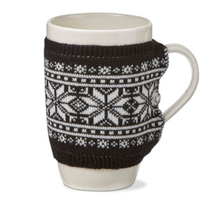 Snowflake Knit Sweater Mug