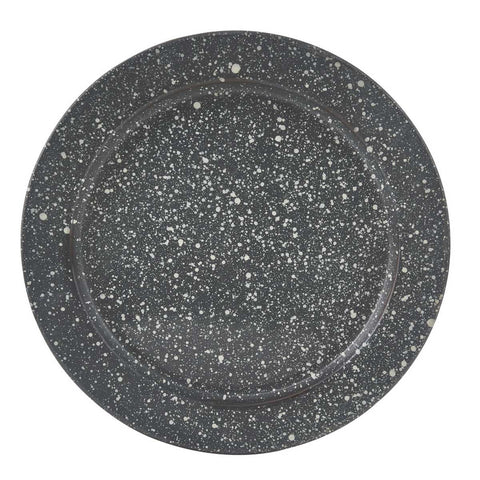 Granite Enamelware Dinner Plate- Gray
