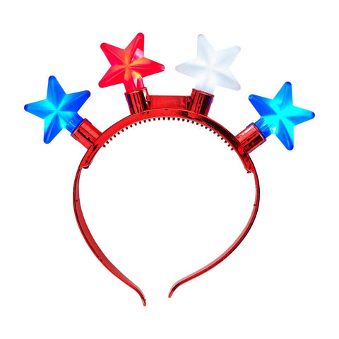 Red Light Up Star Headband