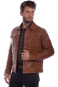 Scully Men's Leather Jean Jacket!!- DROP SHIP