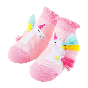 Baby Unicorn Fringe Socks